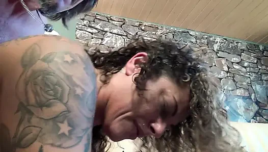 Threesome anal fuck in double penetration pound