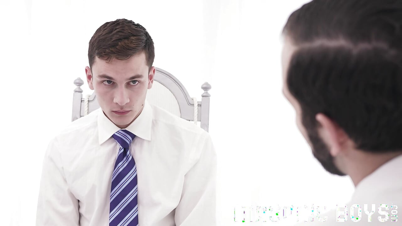 MasonicBoys - Bound virgin twinks cock milked by DILF Tucker Barret