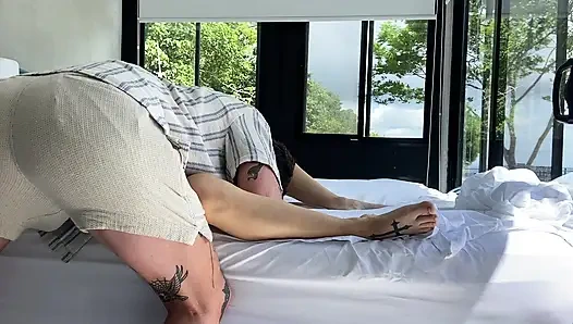 Массаж и жесткий трах клиента