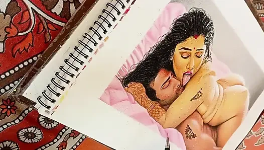 Stunningly beautiful desi indian woman fucking husband's friend when no one is at home