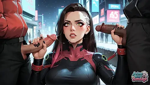 Si seksi bondage dame lagi asik muasin memeknya pakai dildo ukuran dua dildo!