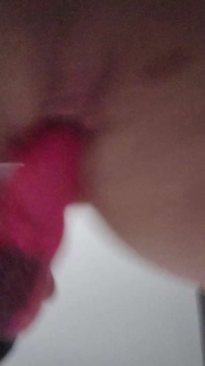 He pushed a big dildo in her vagina until she came