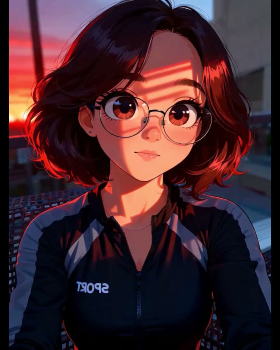A romantic surprise for a girl with glasses