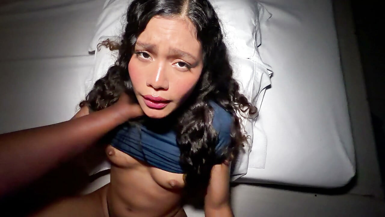 Teen Latina gets cum all over her pussy