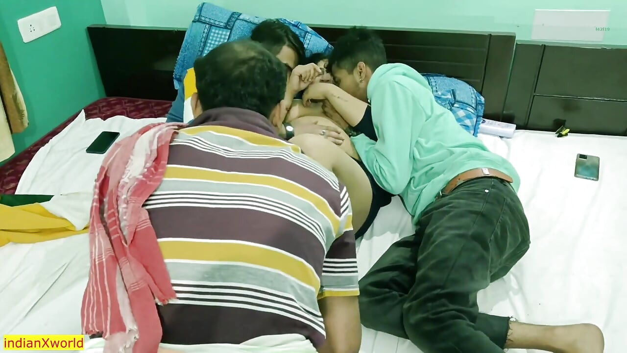 Three Boyfriend Fucking Cheating Girlfriend Together! Hindi Foursome Sex