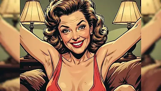 Retro, pin-up-schätzchen-kunst