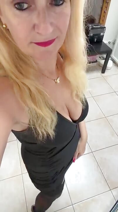 Blonde Hotwife milf teasing