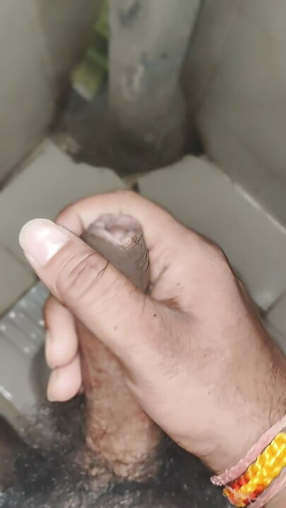 Indian boy masturbating in bathroom