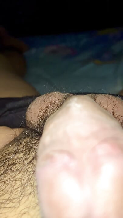 Took his cock out of his panties and saw his cock was hard and he was cumming so much