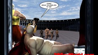 Homosexuelle olympische Spiele, lustiger 3D-Comic-Comic-Witz 3dgay