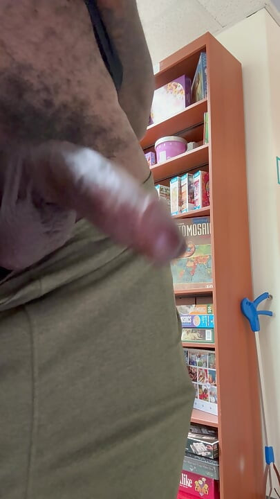 Cock Flashing in the library