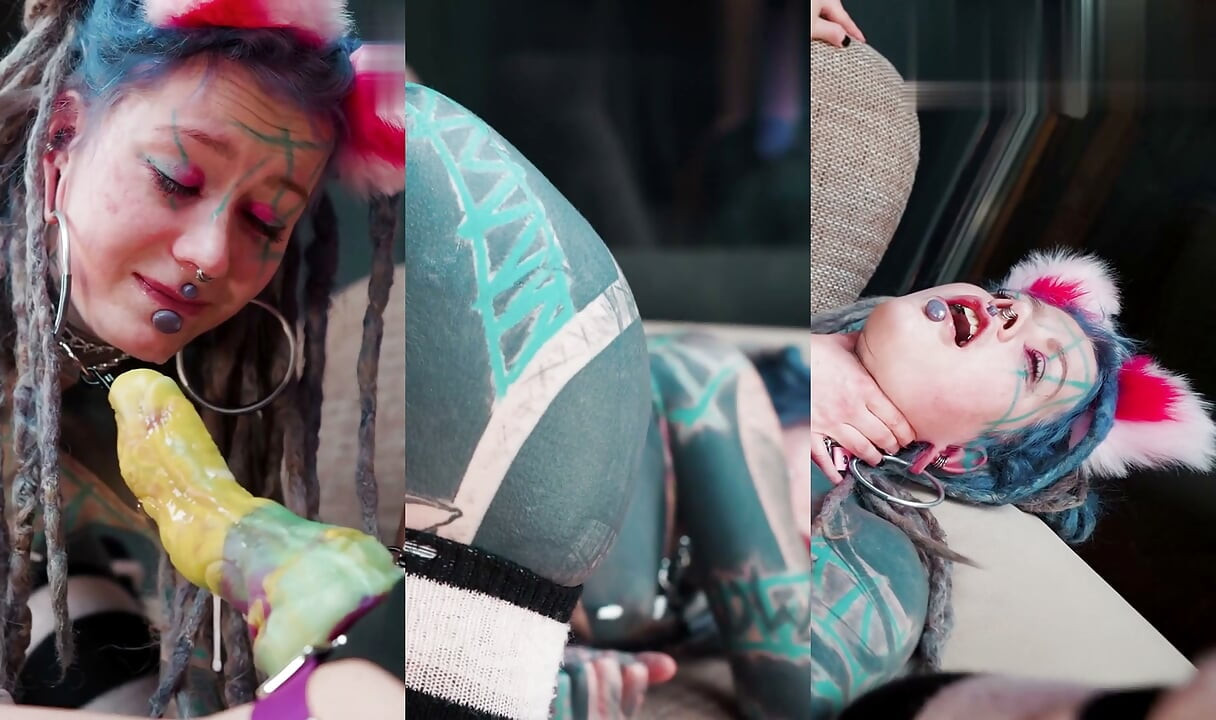 Dominatrix Trains Tattooed Catgirl with Butt Plug Tail