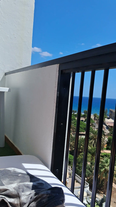 Sunbathing on the balcony