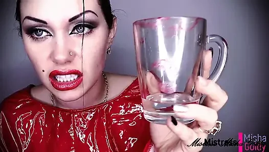 Verehre meinen lippenstift, schlampe!