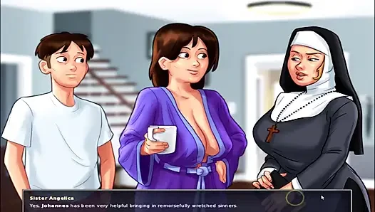 Summertime Saga - Maria got spanked by the nun