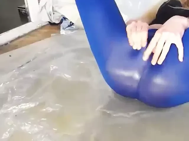 Blonde Stepsister Squirting In Pants. Massive Orgasm