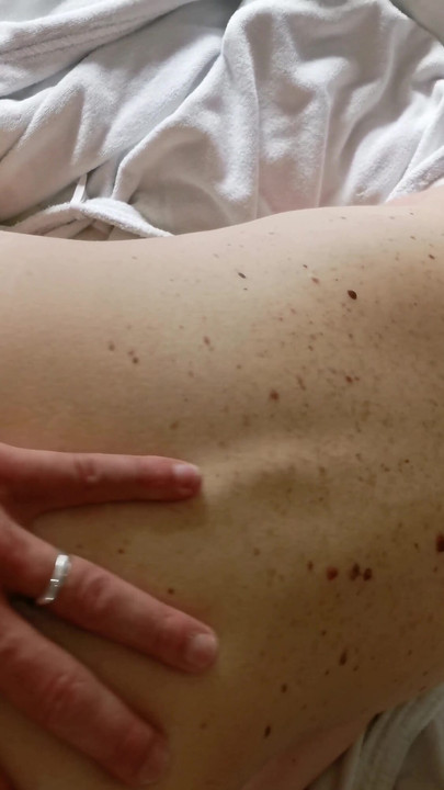 Captivating moment from "Piss battle after a good fuck – Stepmom pees on her body close-up – 4k amateur"