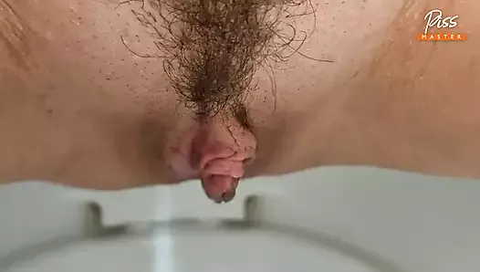 Sexy MILF pisses in her toilet slave's mouth. Golden Rain.