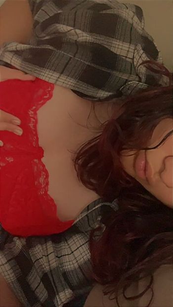 Trans girl playing with her tits xo