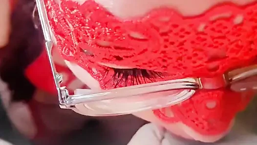 Deutsche BBW MILF xMaskedMomWifex Bläst kleinen Schwanz