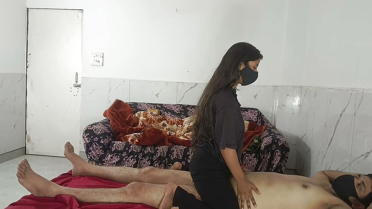 Miss Mahi sucked a customer's cock at her massage center and gave him a pussy