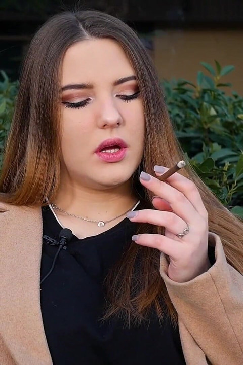 Russian Girl Spends Her Lunch Break Smoking 1 Cigs