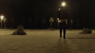 Crossdresser flashing in barcelona