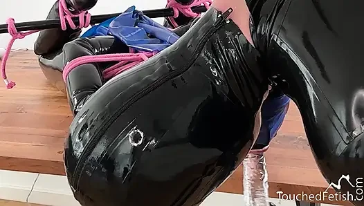 Touchedfetish - pasangan fetish karet & lateks - bdsm kasar & kasar - dicambuk & nyepong