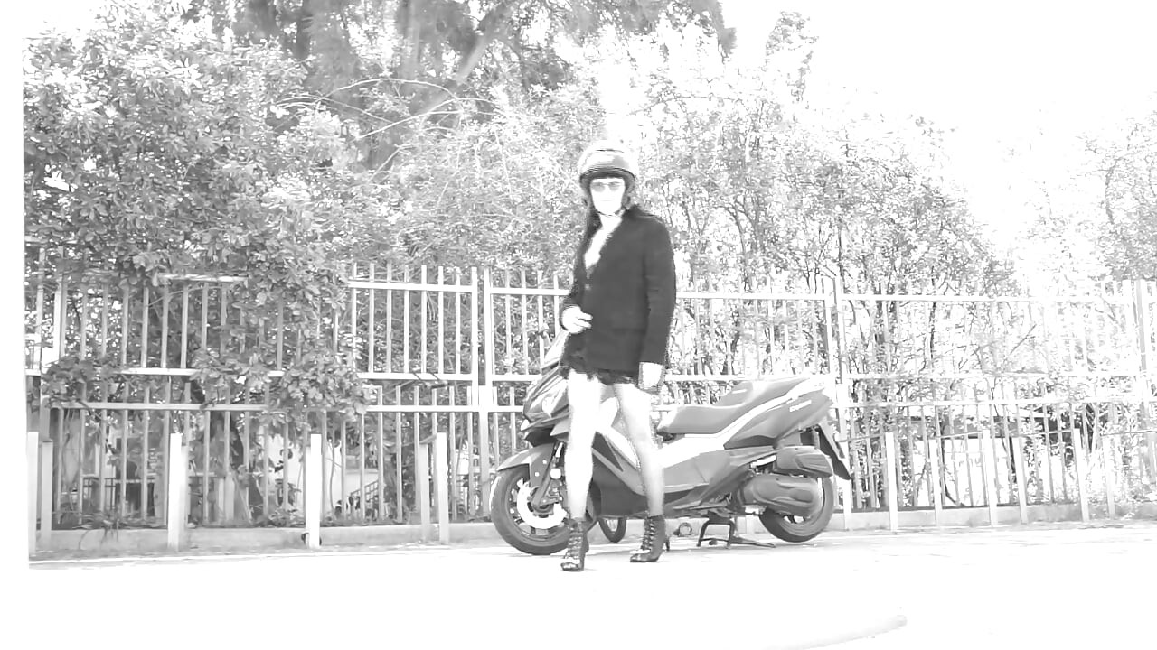 During the Ride, Her Skirt Lifts up and Reveals Her Small Penis