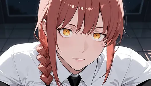 Makima dientot di bak mandi air panas di luar ruangan! Chainsaw Man - tanpa sensor