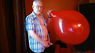 142) Tre stora ballonger Kinky Popping Kul med pappa Ballongbanger