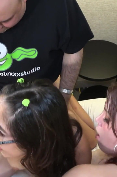 Uptown Bunny and Madison Wilde Share 3 Cocks