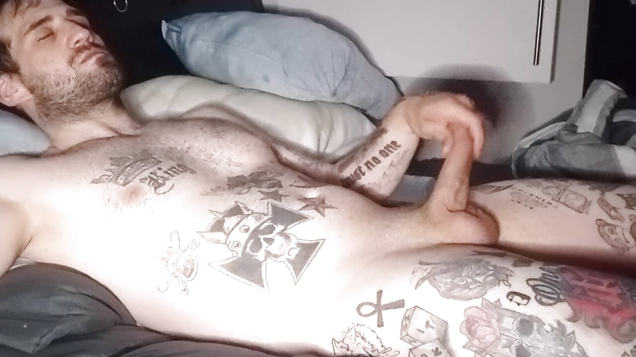 Hot guy rubbing his cock so nicely