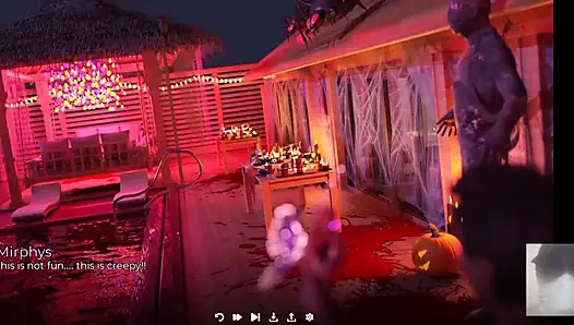 Halloween thresome hot sama stempom dan saudara tirinya