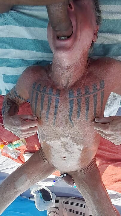 Key West swallowing Pedro's cock and getting fucked in his tent