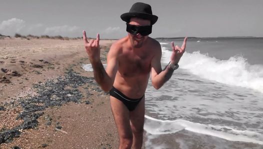 Earl dances naked on the beach