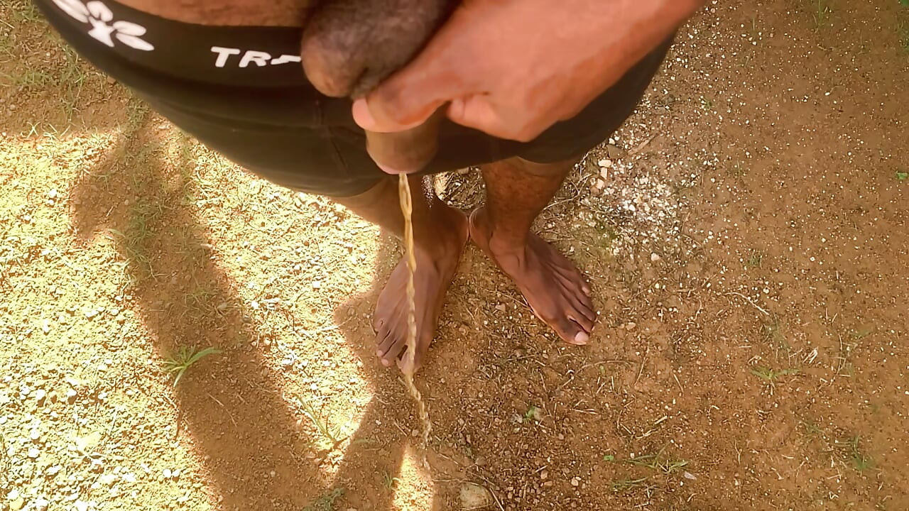 Desperately Pissing on Feet in Public