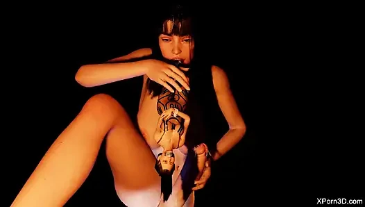 Futa Giantess Uses Girl as Sex Toy Giant Futanari Domination