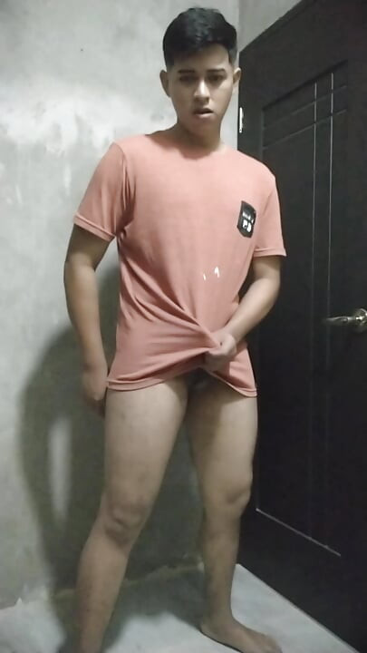 Young Latino Jerks off in His Room