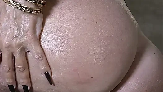 Pissed off Old Filthy Whore in the Bathroom