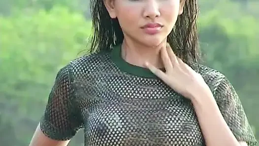 She is looking beautiful so wet