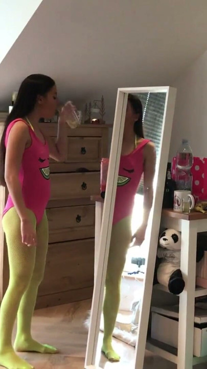 Sexy and Hot Girls Halloween Costume Try on in Special Thongs and Lingerie Party at Home | Clip 1