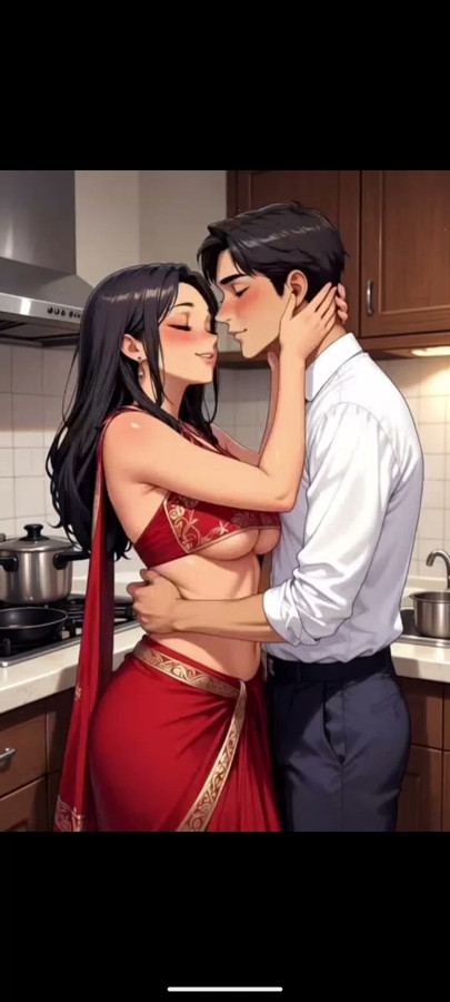Couple having foreplay
