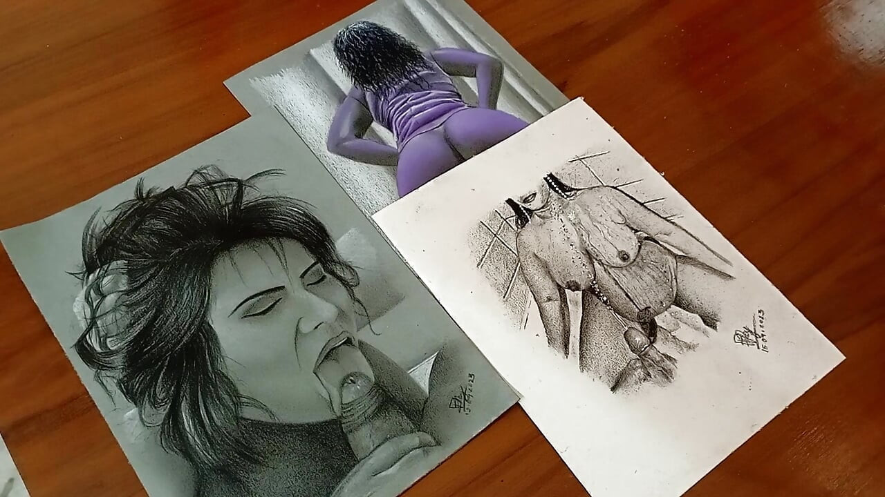 Erotic art or sexy Desi Indian Bhabhi drawing collection being fucked by brother-in-law