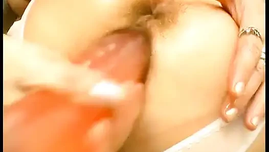Hairy GILF and Her Lesbian Friend Are Toying Their Twats