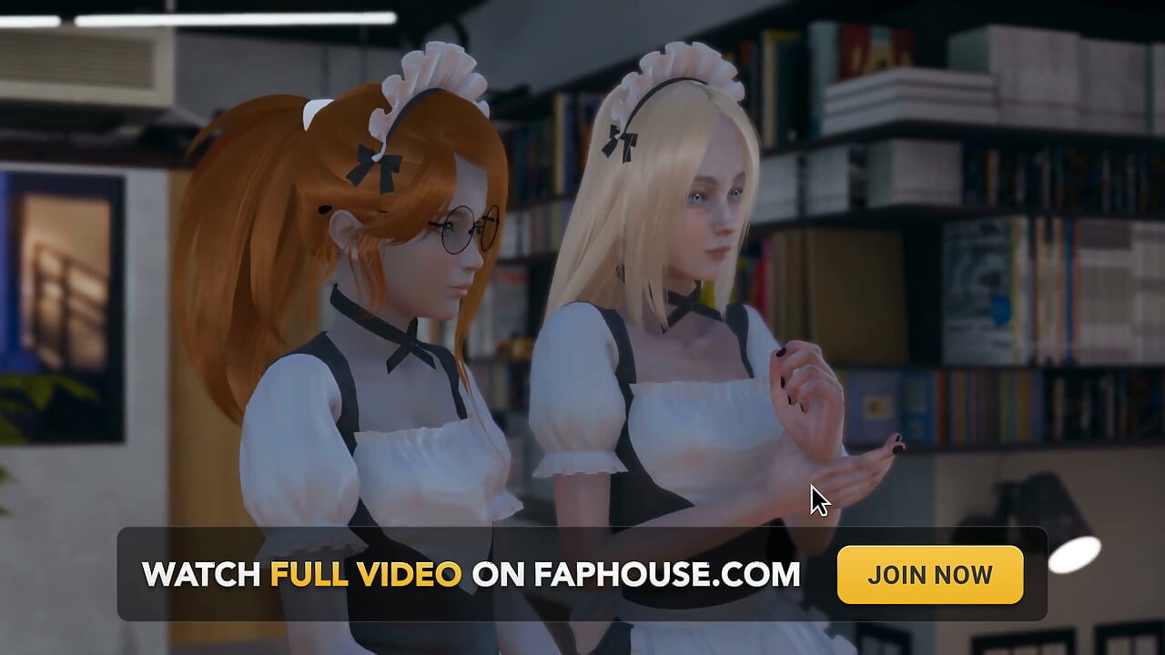 Fast Food Diva. Two Maids Pleasure Their Mistress While Watching TV. Emptie41
