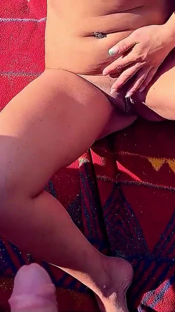 Must-see moment from "Real Amateur Nudist Beach Sex with Turkish Mature and two German Guys"