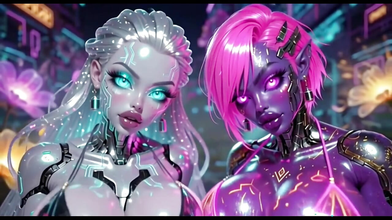 Beautiful Aliens Kiss on Nice Music, Ai Animation