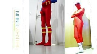 Vui vẻ trong bộ đồ Zentai Superman