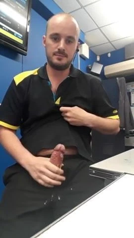 str8 office wanker caught cum